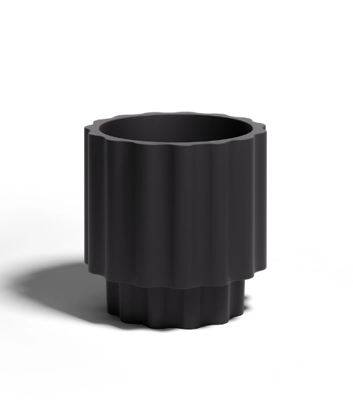 Donica czarna na balkon Ribbo 45